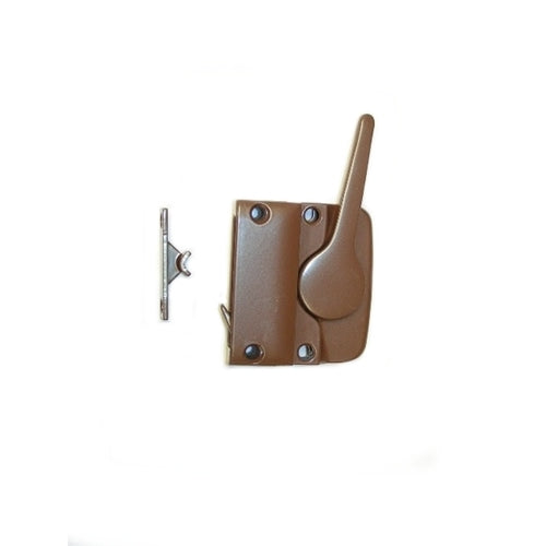 Andersen #7022-47 Sash Lock and Keeper (Right Hand) - Bronze Color (1945 to 1974) | WindowParts.com.