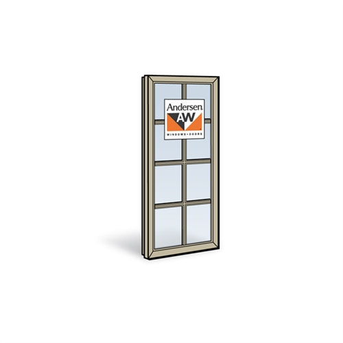 Andersen CXW4 Casement Sash with Low-E4 Glass and Grilles in Sandtone Color | WindowParts.com.