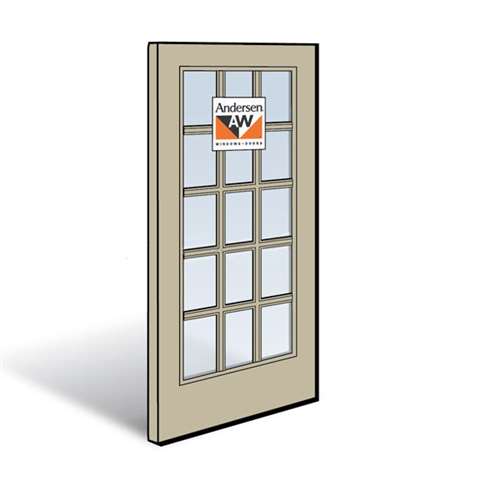 Andersen Active Left Hand Panel Sandtone Exterior with Pine Interior High-Performance Low-E4 Finelight Tempered Glass Size 3168 | WindowParts.com.