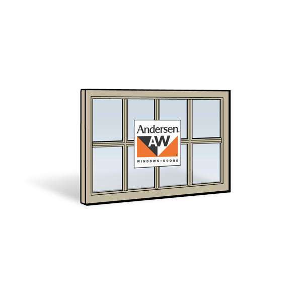 Andersen 3452 Upper Sash with Sandtone Exterior and Sandtone Interior with Dual-Pane Finelight Glass | WindowParts.com.