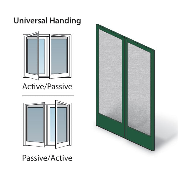 Andersen Frenchwood Hinged Patio Door Double Insect Screen Kit FWH41611 P/A in Forest Green | WindowParts.com.