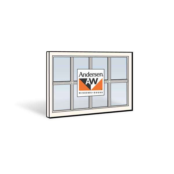 Andersen 3432 Upper Sash with White Exterior and Natural Pine Interior with Low-E4 Finelight Glass | WindowParts.com.