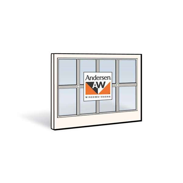 Andersen 3042 Lower Sash with White Exterior and Natural Pine Interior with Low-E4 Finelight Glass | WindowParts.com.