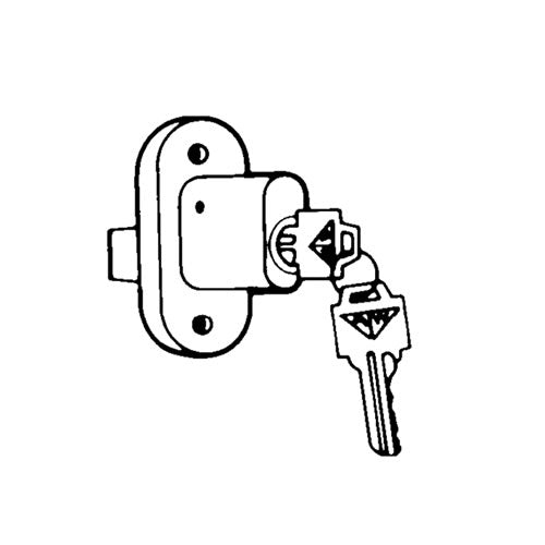 Andersen Exterior Keyed Lock (3-Panel Door) in Silver Satin Color (1968 to Present) | WindowParts.com.