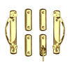 Andersen Newbury 4-Panel Gliding Door Interior Hardware Set in Bright Brass(Half-Kit) | WindowParts.com.