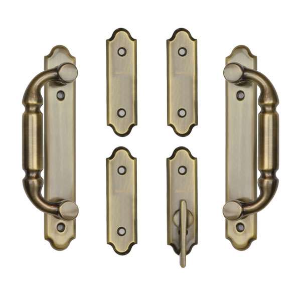 Andersen Covington 4-Panel Gliding Door Interior Hardware Set in Antique Brass(Half-Kit) | WindowParts.com.