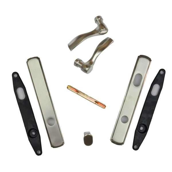 Andersen Newbury Style (Double Active) Exterior Hardware Set in Satin Nickel - Half Kit | WindowParts.com.