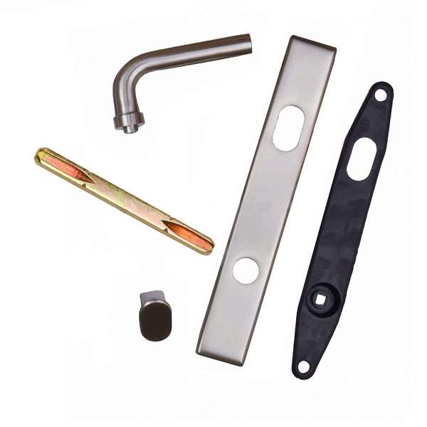 Andersen Anvers Style (Single Active) Exterior Hardware Set in Satin Nickel - Left Hand - Half Kit | WindowParts.com.