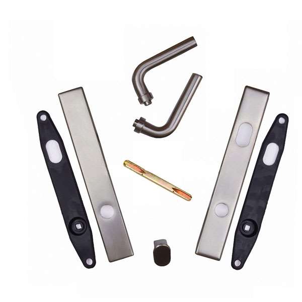 Andersen Anvers Style (Double Active) Exterior Hardware Set in Satin Nickel - Half Kit | WindowParts.com.