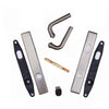 Andersen Anvers Style (Double Active) Exterior Hardware Set in Satin Nickel - Half Kit | WindowParts.com.