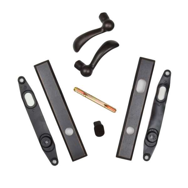 Andersen Yuma Style (Double Active) Exterior Hardware Set in Distressed Bronze - Half Kit | WindowParts.com.