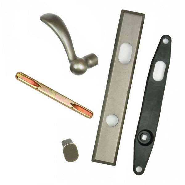 Andersen Yuma Style (Single Active) Exterior Hardware Set in Distressed Nickel - Left Hand - Half Kit | WindowParts.com.