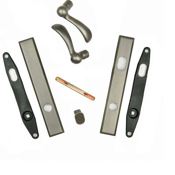 Andersen Yuma Style (Double Active) Exterior Hardware Set in Distressed Nickel - Half Kit | WindowParts.com.