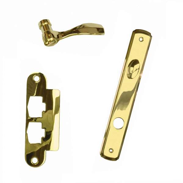 Andersen Newbury Style (Single Active) Interior Hardware Set in Bright Brass - Left Hand - Half Kit | WindowParts.com.
