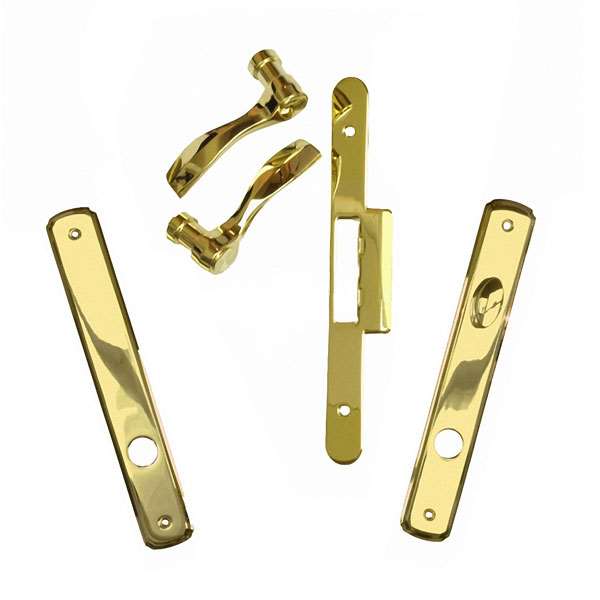 Andersen Newbury Style (Double Active) Interior Hardware Set in Bright Brass - Half Kit | WindowParts.com.
