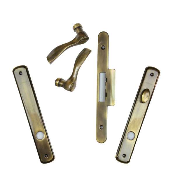 Andersen Newbury Style (Double Active) Interior Hardware Set in Antique Brass - Half Kit | WindowParts.com.