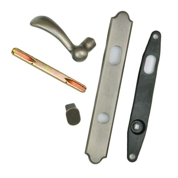 Andersen Encino Style (Single Active) Exterior Hardware Set in Distressed Nickel - Right Hand - Half Kit | WindowParts.com.