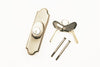 Andersen Encino Style - Exterior Keyed Lock with Keys (Right Hand) in Distressed Nickel | WindowParts.com.