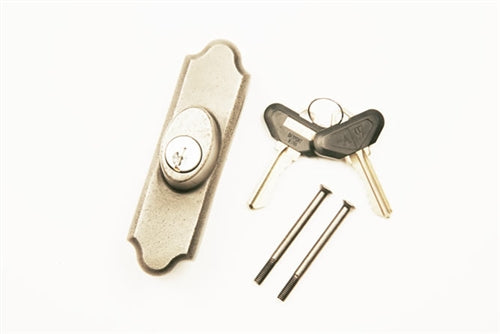 Andersen Encino Style - Exterior Keyed Lock with Keys (Left Hand) in Distressed Nickel | WindowParts.com.