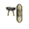 Andersen Whitmore Style - Exterior Keyed Lock with Keys (Left Hand) in Antique Brass | WindowParts.com.