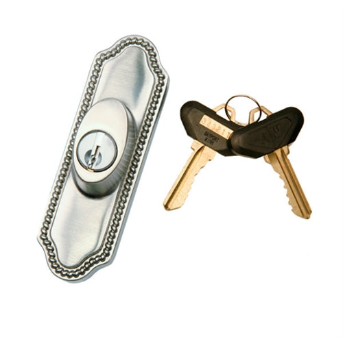 Andersen Whitmore Style - Exterior Keyed Lock with Keys (Left Hand) in Satin Nickel | WindowParts.com.