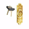 Andersen Covington Style - Exterior Keyed Lock with Keys (Left Hand) in Bright Brass | WindowParts.com.