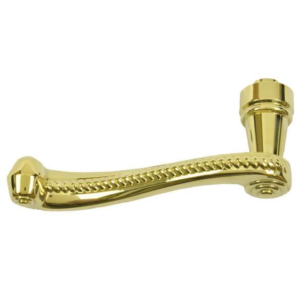 Andersen Whitmore Style Lever Handle (Left Hand) in Bright Brass | WindowParts.com.