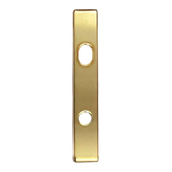Andersen Anvers Style (Active-Panel) Exterior Escutcheon Plate in Bright Brass finish | WindowParts.com.