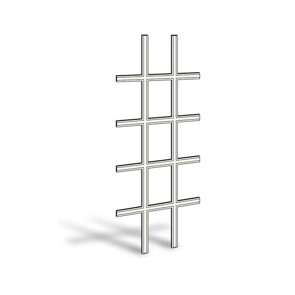 Andersen 2768 Frenchwood Hinged Colonial Grille 7/8" White Exterior Oak Interior | WindowParts.com.