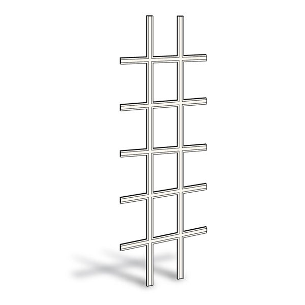 Andersen 2780 Frenchwood Hinged Colonial Grille 7/8" White Exterior Oak Interior | WindowParts.com.