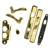 Andersen Newbury Style (Single Active) Hinged Door Hardware Set in Bright Brass | WindowParts.com.