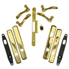 Andersen Newbury Style (Double Active) Hinged Door Hardware Set in Bright Brass | WindowParts.com.