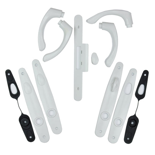 Andersen Tribeca Style (Double Active) Hinged Door Hardware Set in White | WindowParts.com.