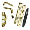 Andersen Anvers Style (Single Active) Hinged Door Hardware Set in Bright Brass | WindowParts.com.