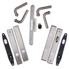 Andersen Anvers Style (Double Active) Hinged Door Hardware Set in Satin Nickel | WindowParts.com.