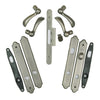 Andersen Encino Style (Double Active) Hinged Door Hardware Set in Distressed Nickel | WindowParts.com.