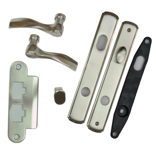 Andersen Newbury Style (Single Active) Hinged Door Hardware Set in Satin Nickel | WindowParts.com.