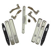 Andersen Newbury Style (Double Active) Hinged Door Hardware Set in Satin Nickel | WindowParts.com.