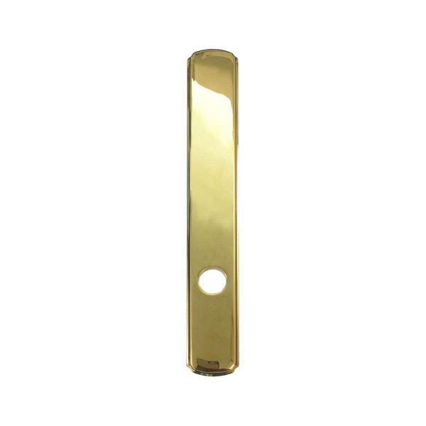 Andersen Newbury Style (Passive-Panel) Exterior Escutcheon Plate in Bright Brass finish | WindowParts.com.