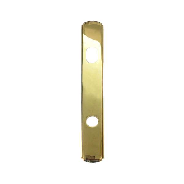 Andersen Newbury Style (Active-Panel) Exterior Escutcheon Plate in Bright Brass finish | WindowParts.com.