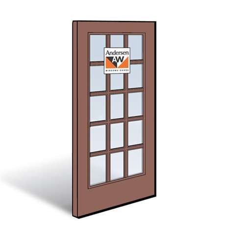 Andersen Stationary Panel Terratone Exterior with Pine Interior High-Performance Low-E4 Finelight Tempered Glass Size 3168 | WindowParts.com.