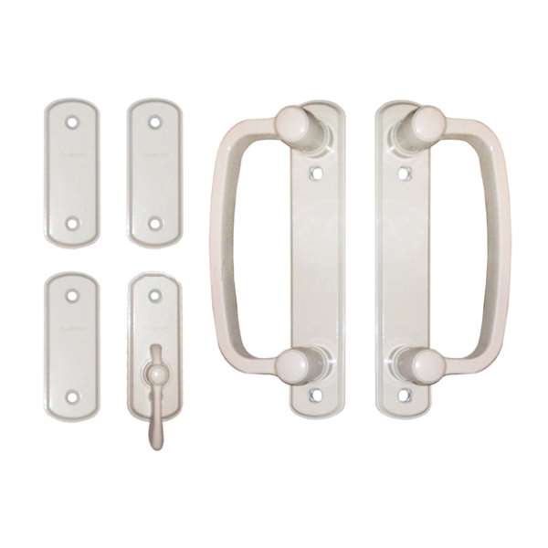 Andersen Albany 4-Panel Gliding Door Interior Hardware Set in White(Half-Kit) | WindowParts.com.