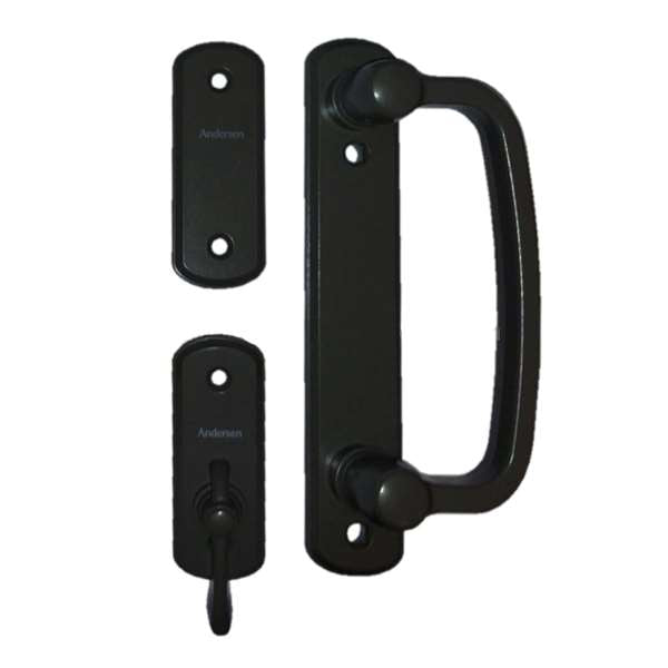 Andersen Albany 2-Panel Gliding Door Interior Hardware Set in Black(Half-Kit) | WindowParts.com.