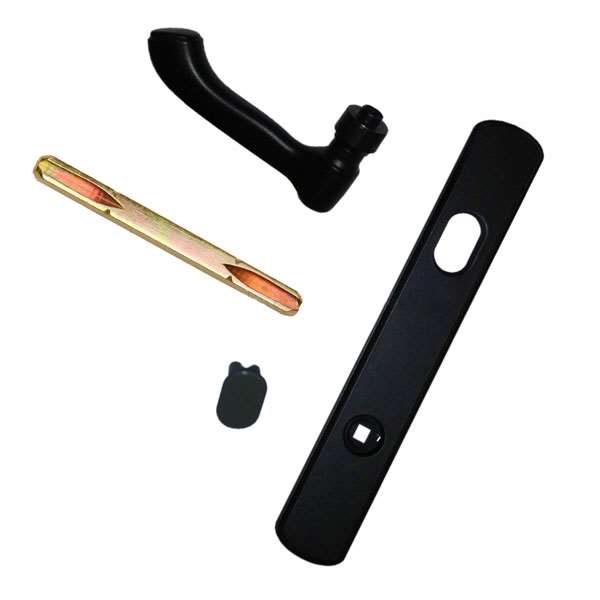Andersen Albany Style (Single Active) Exterior Hardware Set in Black - Right Hand - Half Kit | WindowParts.com.