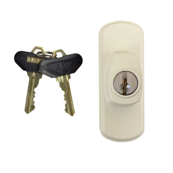 Andersen Albany Style - Exterior Keyed Lock with Keys (Right Hand) in White | WindowParts.com.