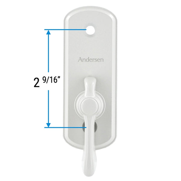 Andersen Albany Style Gliding Door Thumb Latch in White Color | WindowParts.com.