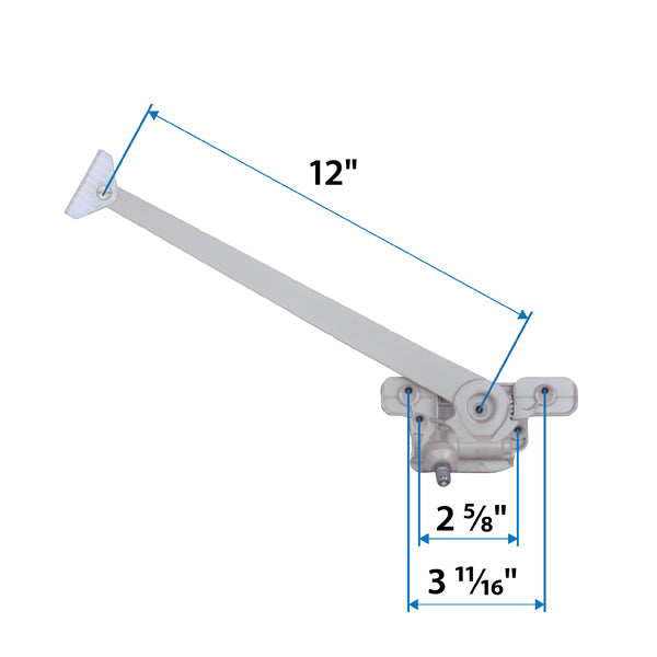 Andersen E-Z Straight Arm Operator (Left Hand) Corrosion Resistant 12" (2011 to Present)