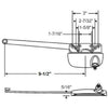 Truth Hardware "Ellipse" Single Arm 9-1/2" Operator (Left Hand) | WindowParts.com.