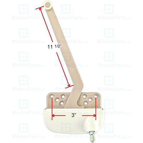 Truth Hardware "Ellipse" Single Arm 13-1/2" Operator (Left Hand) | WindowParts.com.