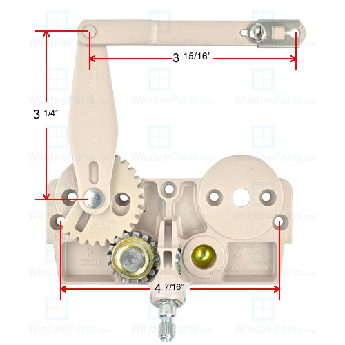 Truth Hardware "Entrygard" Dyad Split Arm Operator (Left Hand) | WindowParts.com.